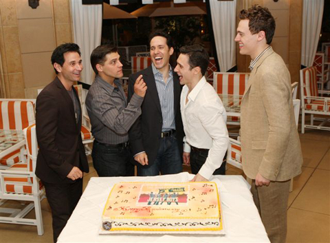 jersey boys anniversary  - travis cloer deven may jeff leibow rick faugno and erich bergen 11